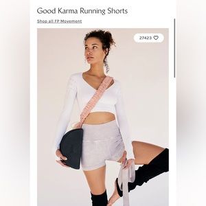 LAST CHANCE NWOT Free People Good Karma running shorts